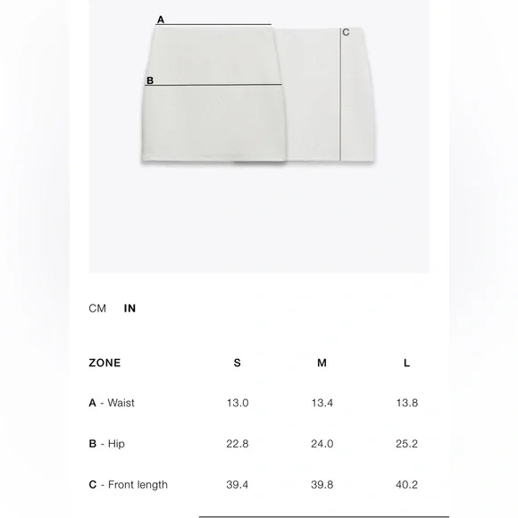 Zara Cream Asymmetrical Skirt - Picture 4 of 8